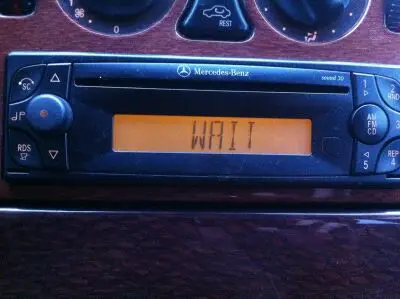 mercedes radio code 'wait' 