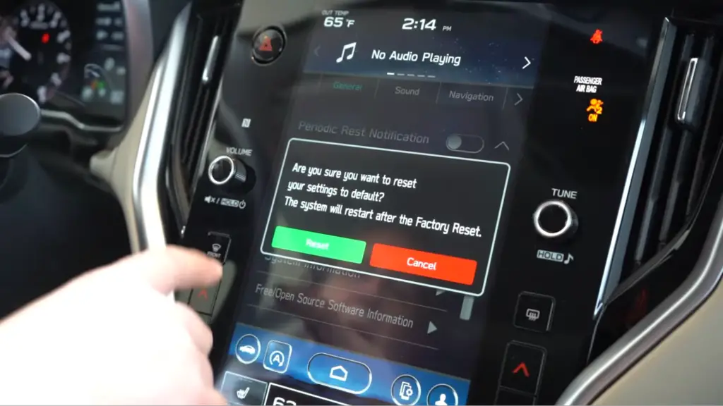 Hard Reset Subaru Radio
